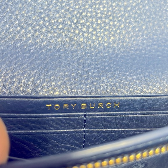 Tory Burch Britten Duo Envelope Continental Wallet - Royal Blue Leather - Picture 6 of 8